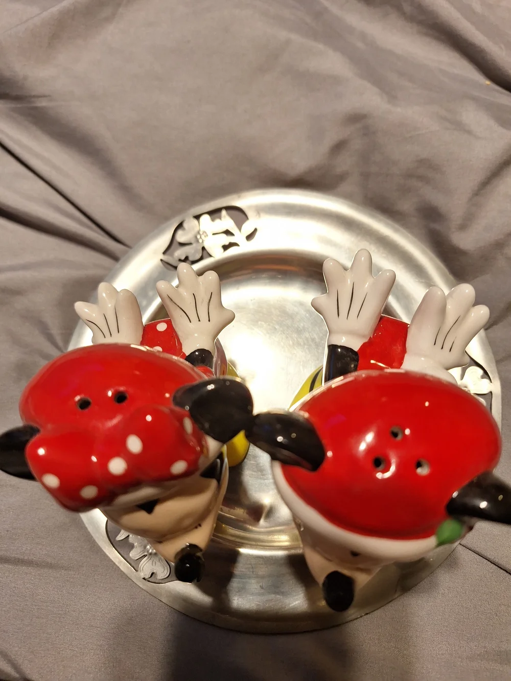 Ceramic Holiday Mouse Salt and Pepper Shakers - Red, Black, Yellow
